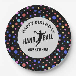 Handbal Meisje Verjaardag, Handbal Speler Cadeau Papieren Bordje