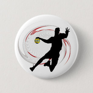 Handbal modern, geavanceerd design van speler ronde button 5,7 cm