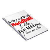 handbal notitieboek (Rechterzijde)