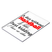 handbal notitieboek (Linkerzijde)
