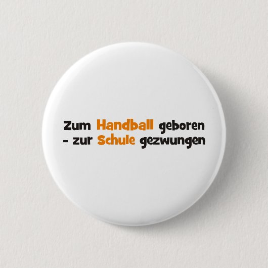 Handbal Ronde Button 5,7 Cm (Voorkant)