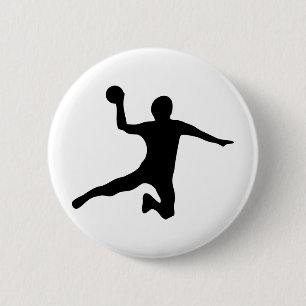handbal spieler dodgeball ronde button 5,7 cm