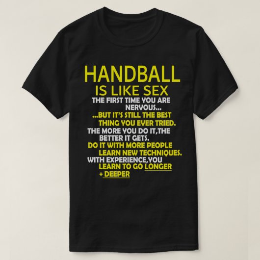 Handbal van het Team van de Speler van de Spel van T-shirt (Design voorkant)