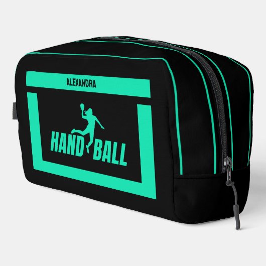 Handbal Verjaardag Gift, Handbal Speler Meisje, Toilettasje (Rechterhoek)