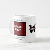 Handbal Verslaafde Voeg Jouw naam Monogram Initiaa Koffiemok (Voorkant links)