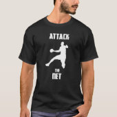 Handbalaanval op het net t-shirt (Voorkant)