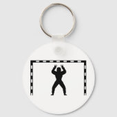 handbaldoel dieptepictogram sleutelhanger (Voorkant)