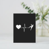 Handbalhandbalspeler hartslag briefkaart (Staand voorkant)