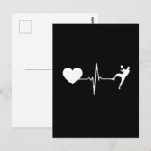 Handbalhandbalspeler hartslag briefkaart (Voorkant / Achterkant)