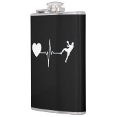 Handbalhandbalspeler hartslag heupfles (Links)