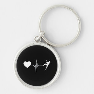 Handbalhandbalspeler hartslag sleutelhanger