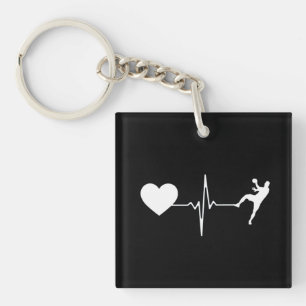 Handbalhandbalspeler hartslag sleutelhanger