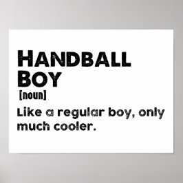 Handbaljongen Definitie Grappige Handbalspeler Poster