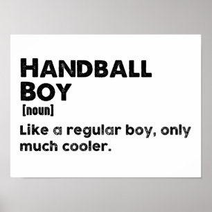 Handbaljongen Definitie Grappige Handbalspeler Poster