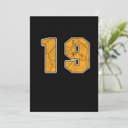 Handball 19 th Birthday Celebration Sports Gift Kaart (Staand voorkant)