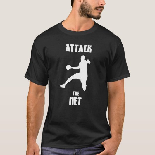 Handball Attack the Net T-shirt (Voorkant)