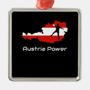 Handball — Austria Power Austria Shirt Metalen Ornament