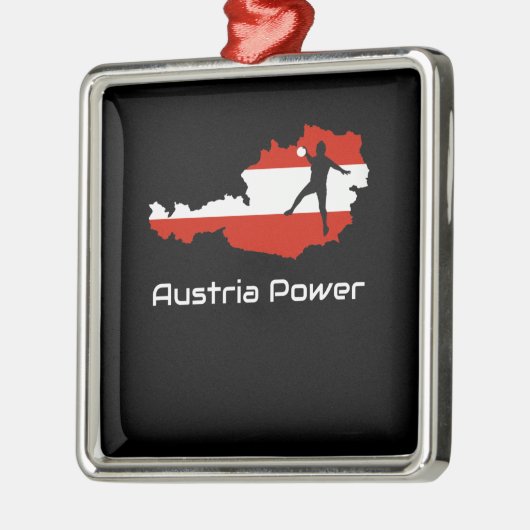 Handball — Austria Power Austria Shirt Metalen Ornament (Links)