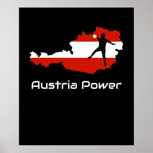 Handball — Austria Power Austria Shirt Poster (Voorkant)