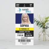 Handball Birthday Girl, Handball player Kaart (Staand voorkant)