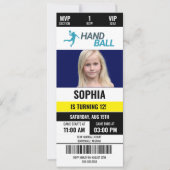 Handball Birthday Girl, Handball player Kaart (Voorkant)