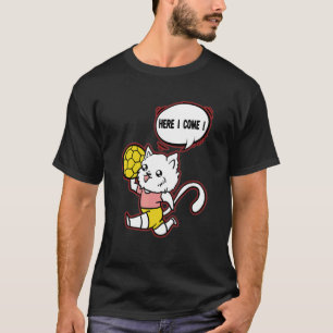 Handball Cat hier kom ik met Handball Player Goalk T-shirt