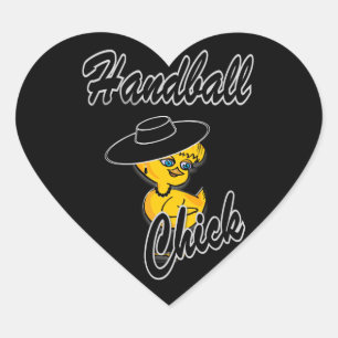 Handball Chick #4 Hart Sticker