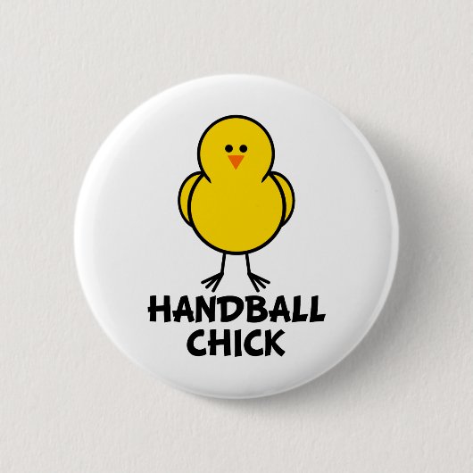Handball Chick Ronde Button 5,7 Cm (Voorkant)
