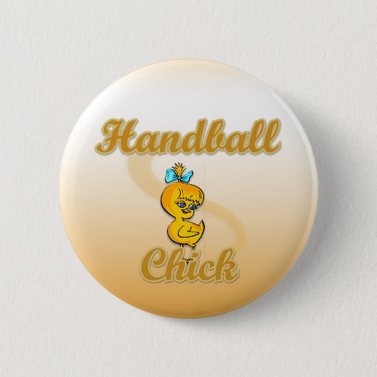 Handball Chick Ronde Button 5,7 Cm (Voorkant)