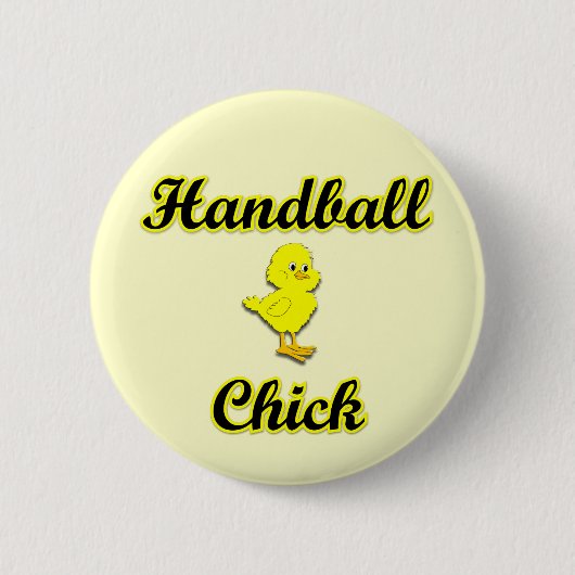 Handball Chick Ronde Button 5,7 Cm (Voorkant)