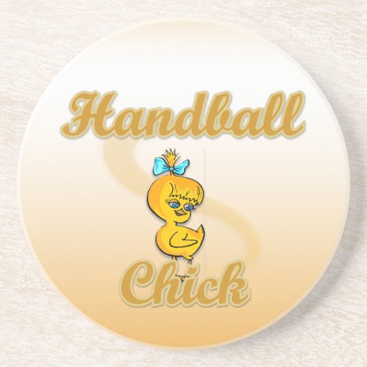 Handball Chick Zandsteen Onderzetter (Voorkant)