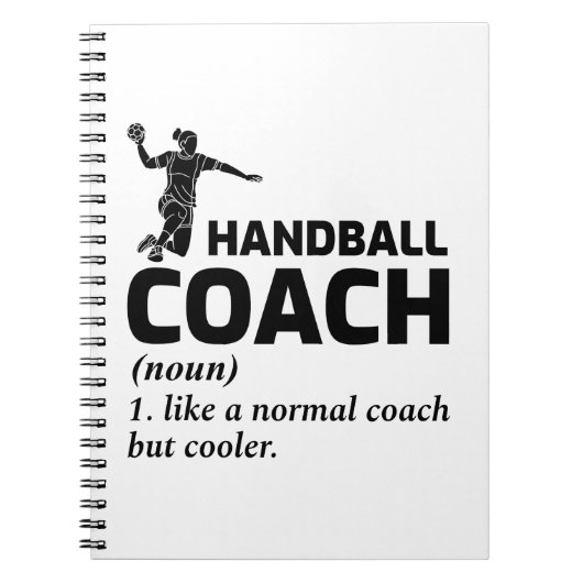 Handball Coach Handballer Funny Gezegde Notitieboek (Voorkant)