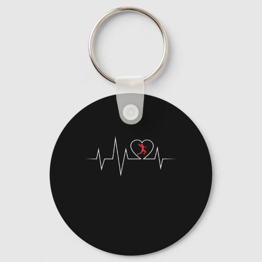 Handball EKG Liebe und Herzschlag Sleutelhanger (Voorkant)