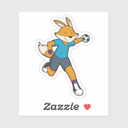 Handball Fox Handball speler Handball Sticker (Vel)