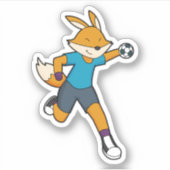Handball Fox Handball speler Handball Sticker (Voorkant)