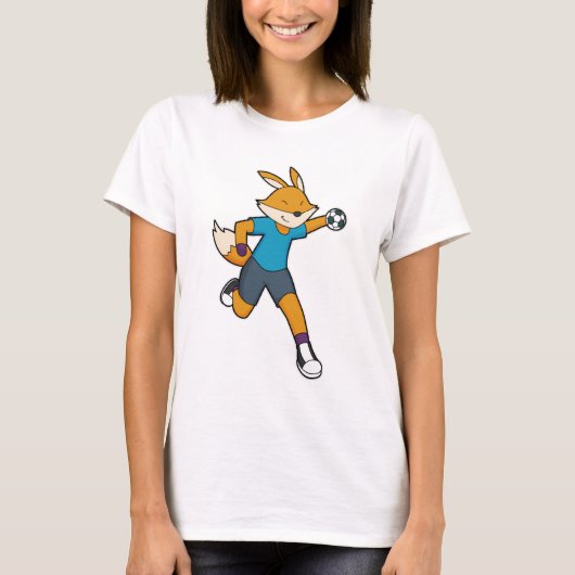 Handball Fox Handball speler Handball T-shirt (Voorkant)