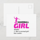 Handball Girl Handballer Funny Gezegde Briefkaart (Voorkant / Achterkant)
