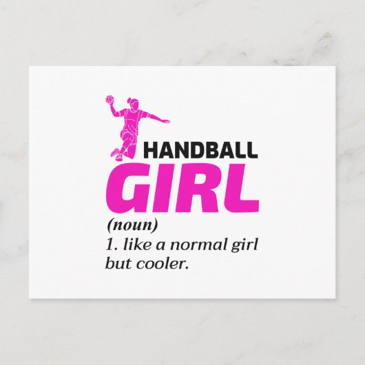 Handball Girl Handballer Funny Gezegde Briefkaart (Voorkant)