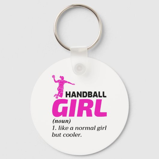 Handball Girl Handballer Funny Gezegde Sleutelhanger (Voorkant)