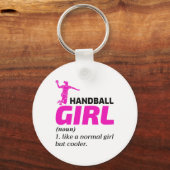 Handball Girl Handballer Funny Gezegde Sleutelhanger (Voorkant)