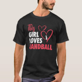 Handball Graphic voor meisjes Kinder handbal 15 T-shirt (Voorkant)