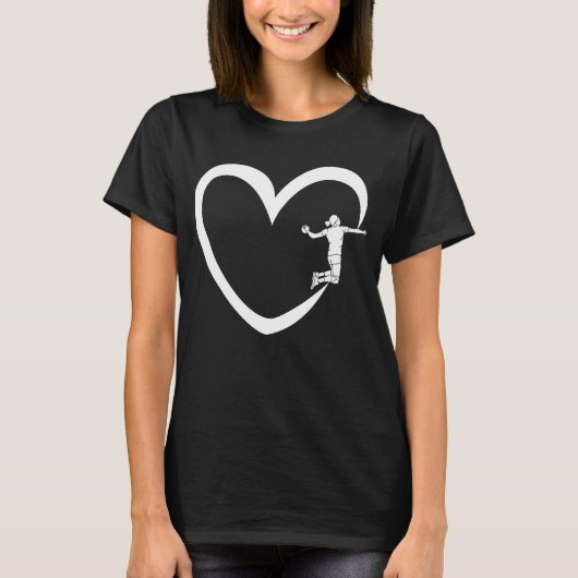 Handball Heart Women Handball Player Funny Gift T-shirt (Voorkant)