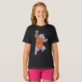 Handball Hippo Handball-speler T-shirt (Voorkant volledig)