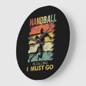 Handball is Calling Slogan Funny Retro Grote Klok (Hoek)