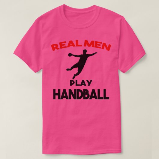 Handball mannen sport geweldige cadeauidee Echte m T-shirt (Design voorkant)