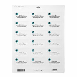 Handball Moderne Design Return Label met Logo van 