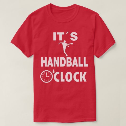 Handball oclock Jump Shot Handball Player Resin T-shirt (Design voorkant)