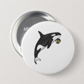Handball Orca Handball Ronde Button 7,6 Cm (Voorkant /achterkant)