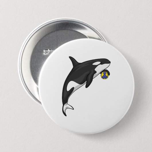 Handball Orca Handball Ronde Button 7,6 Cm (Voorkant /achterkant)