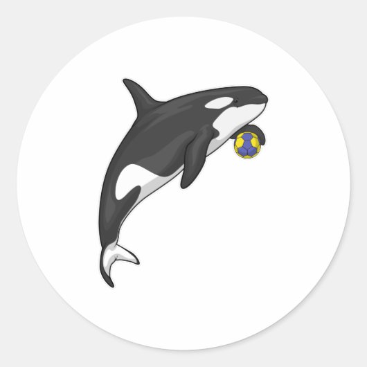 Handball Orca Handball Ronde Sticker (Voorkant)